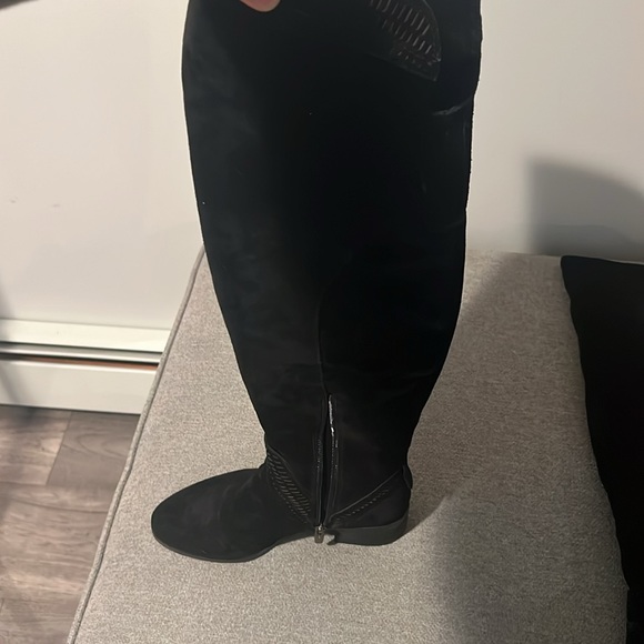 Vince Camuto Verona Black Suede Over the Knee Boots - Picture 5 of 6